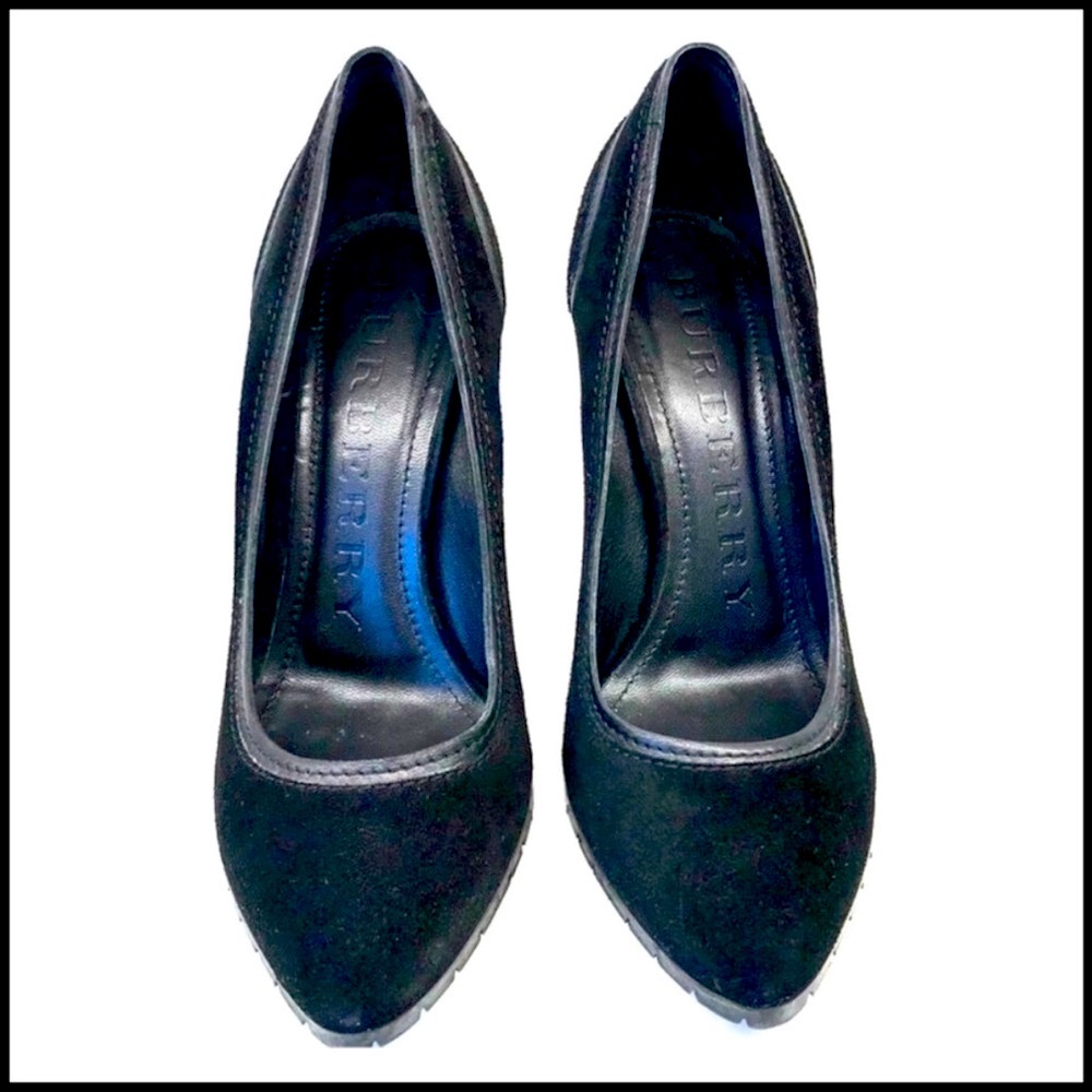 BURBERRY Suede and Leather Pumps